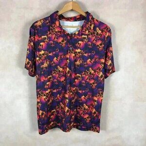 Obnoxious Golf OG Performance Golf Polo Shirt - Skull Print NEW Size SMALL